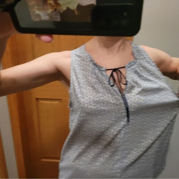 Gap xs navy white sleeveless top oversized tie summer for show ladies - Picture 5 of 16